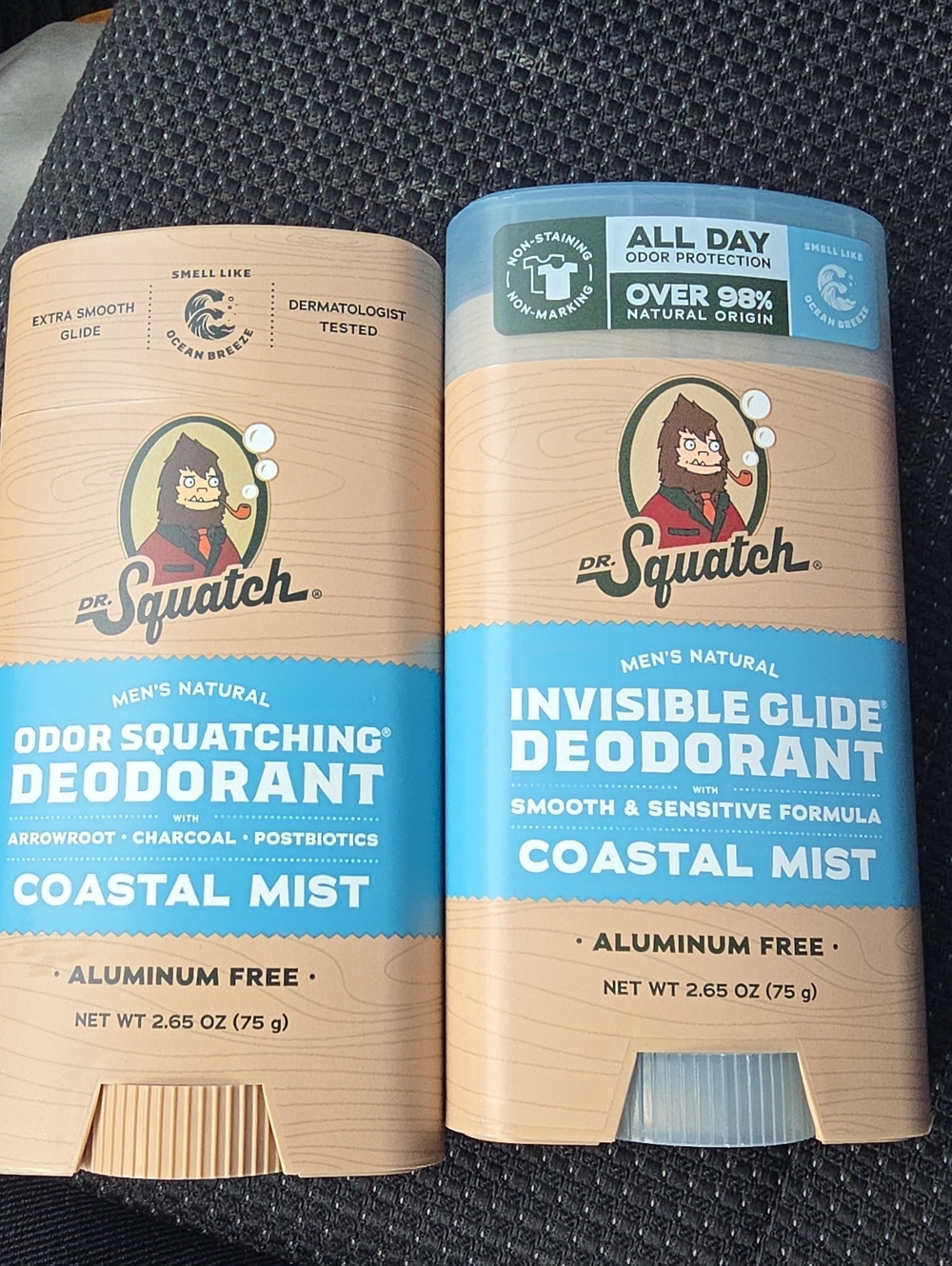 Dr. Squatch Men's Natural Invisible Glide Deodorant - Coastal Mist (Blue)